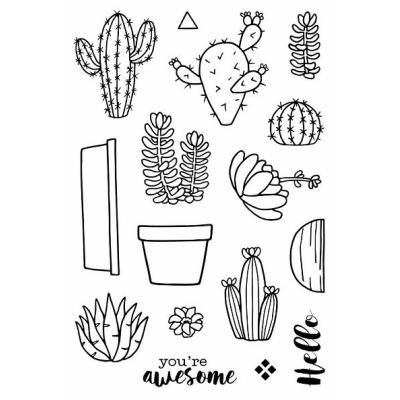 Jane's Doodles Clear Stamps - Cactus